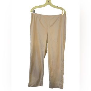 Flat front khaki ankle pants